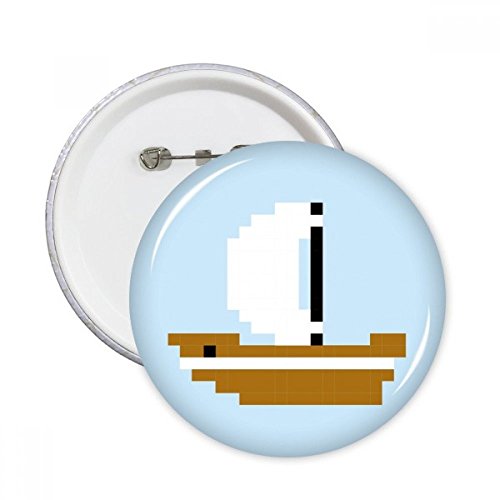 Badge Bouton Thème Navire Pixel pour Illuminer votre Style Marin en Été