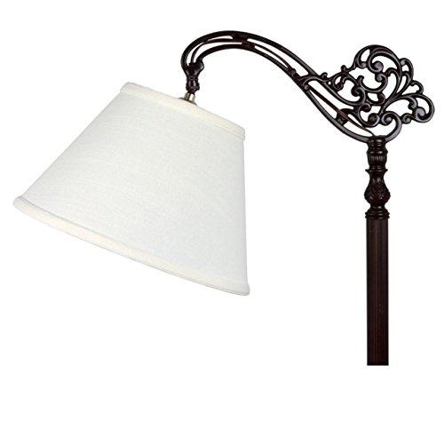 Upgradelights White Linen 10 Inch Uno Floor Lampshade Replacement (4x10x7)