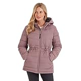 TOG24 Anthorn Womens Mid-Length Rain Coat Wind-Resistant Coat & Jacket Complete With Water-repellent Coating (WR) With Toggle Adjusters On Waist & Hood It Helps You Stay Warm Dry & Stylish