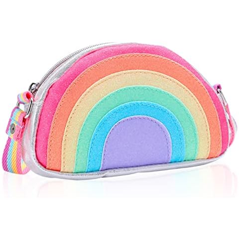 PinkSheep Rainbow Purse Girls Purse Toddler Purse Kids Purse Girls Purse for Little Girls Kids Wallet Shoulder Bag for Girls Cover