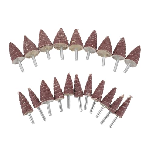 Happyyami 20個 錐形サンドペーパーホイール入り 軽量コンパクト研磨ヘッド 多対応 電動ドリル グラインダー用耐久性研磨ツール