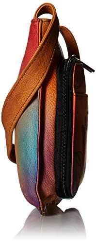 Anna by Anuschka Women's Genuine Leather Large Cross-Body Handbag | Zip-Top Multi-Compartment Organizer3