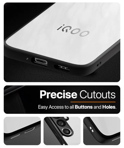 Image of WOW IMAGINE Shockproof Hybrid Back Cover for iQOO Z9s Pro 5G | Vivo T3 Pro 5G | Hard Slim fit Back Case | PC & TPU | Clear Transparent Case - Black