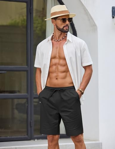 COOFANDY Elastic Waist Shorts