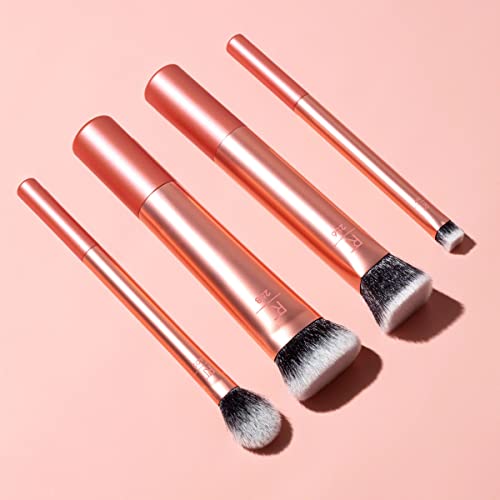 Real Techniques Face Base Makeup Brush Kit, For Concealer, Foundation, & Contour, Works With Liquid, Cream & Powder Products, Staples For Blending & Buffing, 4 Piece Set Real Techniques Face Base Makeup Brush Kit, For Concealer, Foundation, & Contour, Works With Liquid, Cream & Powder Products, Staples For Blending & Buffing, 4 Piece Set