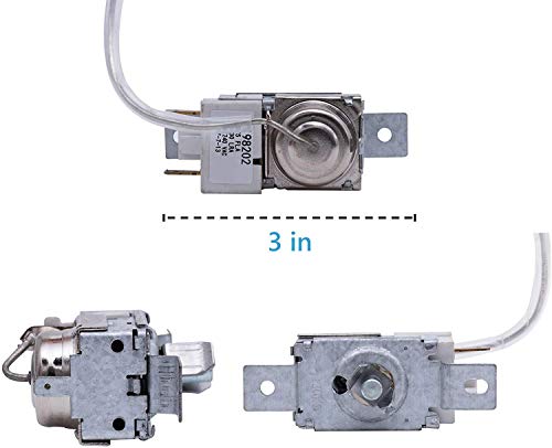 2198202 Refrigerator Freezer Thermostat Temperature Controller Replacement for Whirlpool, Kenmore, Roper, Estate, Crosley, Inglis, KitchenAid, Maytag, Amana Refrigerators, Replaces 2161284 2198201