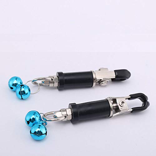 ニップルクリップ 金属 乳首クランプ 鈴付き 乳枷 乳首 刺激おもちゃ 男女兼用 SM アダルトグッズ カップルの遊び玩具(B) - 画像3