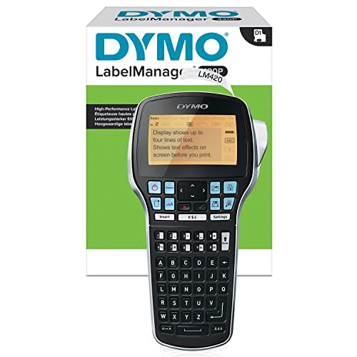 DYMO LabelManager 420P   Impresora de etiquetas (180 x 180 DPI, 14.9 mm, Transferencia térmica, 10 mm/seg, LCD, 9 etiqueta(s)) (importado)