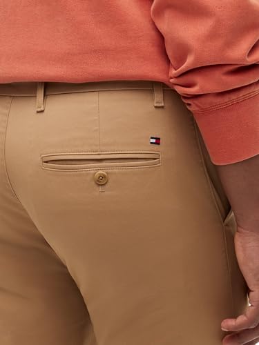 Tommy Hilfiger Herren Chino Hose Bleecker 1985 Pima Cotton Slim Fit, Beige (Timeless Camel), 32W/34L – Ansicht 3