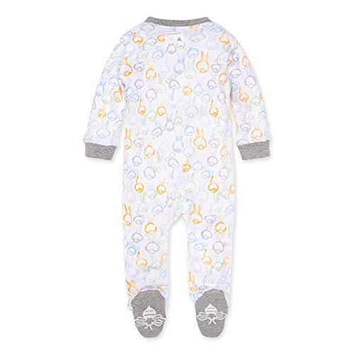 Image of Burt's Bees Baby unisex-baby Sleep & Play, Organic One-piece Romper-jumpsuit Pj, Zip Front Footed Pajama