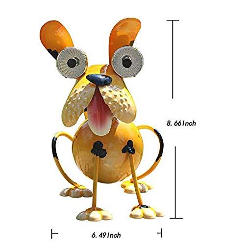 Dog Solar Lights Outdoor, Solar Animal Lights,Outdoor Funny Dog Statue for Garden Decor Yard Lawn Ornaments