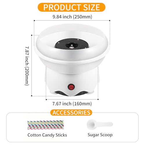 Image of Cotton Candy Maker for Christmas Gifts, Birthday Party, Easy to Use & Clean