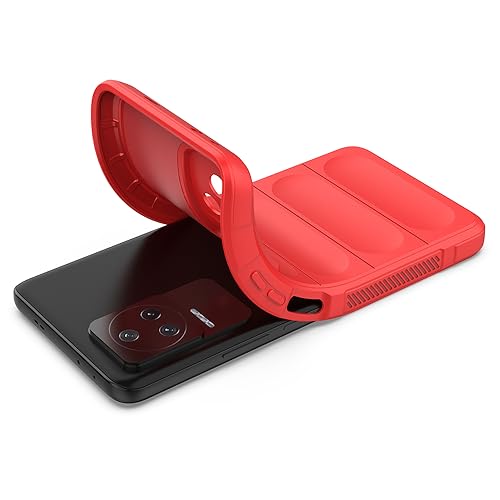 Image of amazon basics Mobile Cover for Mi Redmi K50 5G / K50 Pro 5G | Full Camera Protection | Liquid Silicon Case | Flexible Bumper Case for Mi Redmi K50 5G / K50 Pro 5G (Red)