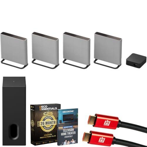 Image of Sony BRAVIA Theater Quad with 16 Total Speakers HTA9M2 Bundle with Sub 7 Wireless Subwoofer, Deco Essential 26 Month CPS Protection Pack, 2X HDMI Cable and Deco Gear Home Theater Beginner