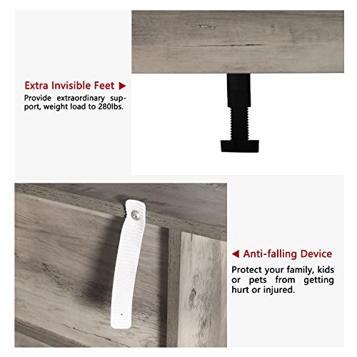 image for Vikiullf Dresser and Nightstand Set - 3 Pieces Bedroom Set with 7 Draw