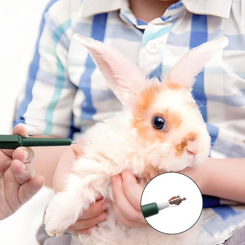 PUERFOCA 2 Stück Zeckenschlinge Set, Zeckenzange für Hunde Katze Idealer Tick Remover für Zecken Jeder Größ, Zeckenlasso für Entfernen Sie Nymphien und Ausgewachsene Zecken