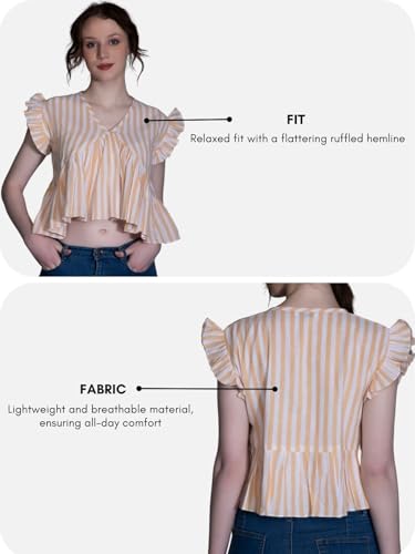 Image of DHRUVI TRENDZ Women's Cotton Regular Fit Top