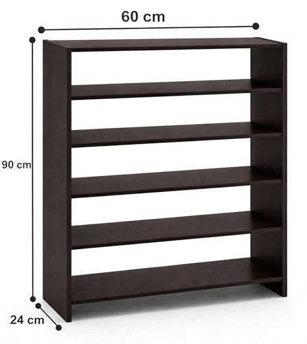 Image of Enigmatic Woodworks Wooden Shoe Rack for Home, Shoes Chappal Slippers Organizer Stand, Small Shoerack Organiser DIY (Do it Yourself) (SR-6T Wenge)