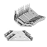 Kyuionty 10Pcs Corner Braces Joint Stainless Steel Angle Code Corner Bracket, Trapeziform Angle Code...