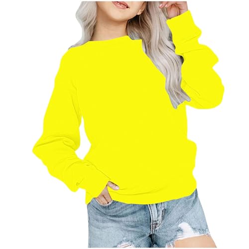 Sweatshirts For Girls Unisex Teens Long Sleeve Cerwneck Pullover Tops Casual Loose Toddler Sweaters 1-11 Years
