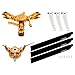 Microheli CNC Triple Carbon Plastic Blades Conversion set (GOLD) - OMP Hobby M2 EVO