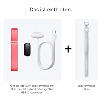 Google Fitbit Air – Aktivitätstracker ohne Display mit Fitness-Tracking, Herzfrequenzmessung – mit iOS und Android kompatibel – Berry + Sportarmband für das Fitbit Air – Fog, S – Ansicht 3