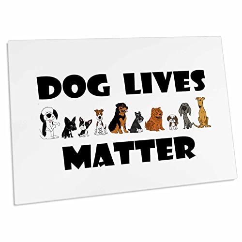 3dRose Funny Cool Dog Lives Matter Pad para Escritorio miniatura 1