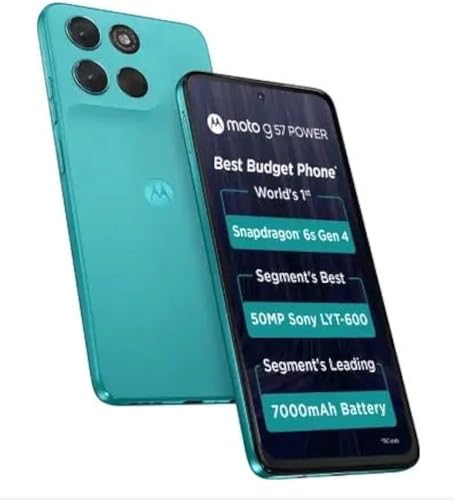 Image of Motorola G57 Power 5G (Fluidity, 8GB RAM, 128GB Storage)| Snapdragon 6s Gen 4 Processor | 6.72 inch FHD+ Display | 50MP LYT-600 + 8MP Ultrawide | 8MP Selfie Camera | 7000mAh Battery, 33W TurboPower | IP64