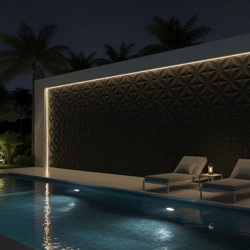 Image of Kayra Decor Wall Panels for Bedroom Butterfly Design Black Color 19.7 inch x 19.7 inch (Pack of 18) - Covers 48.51 Sq. Ft.