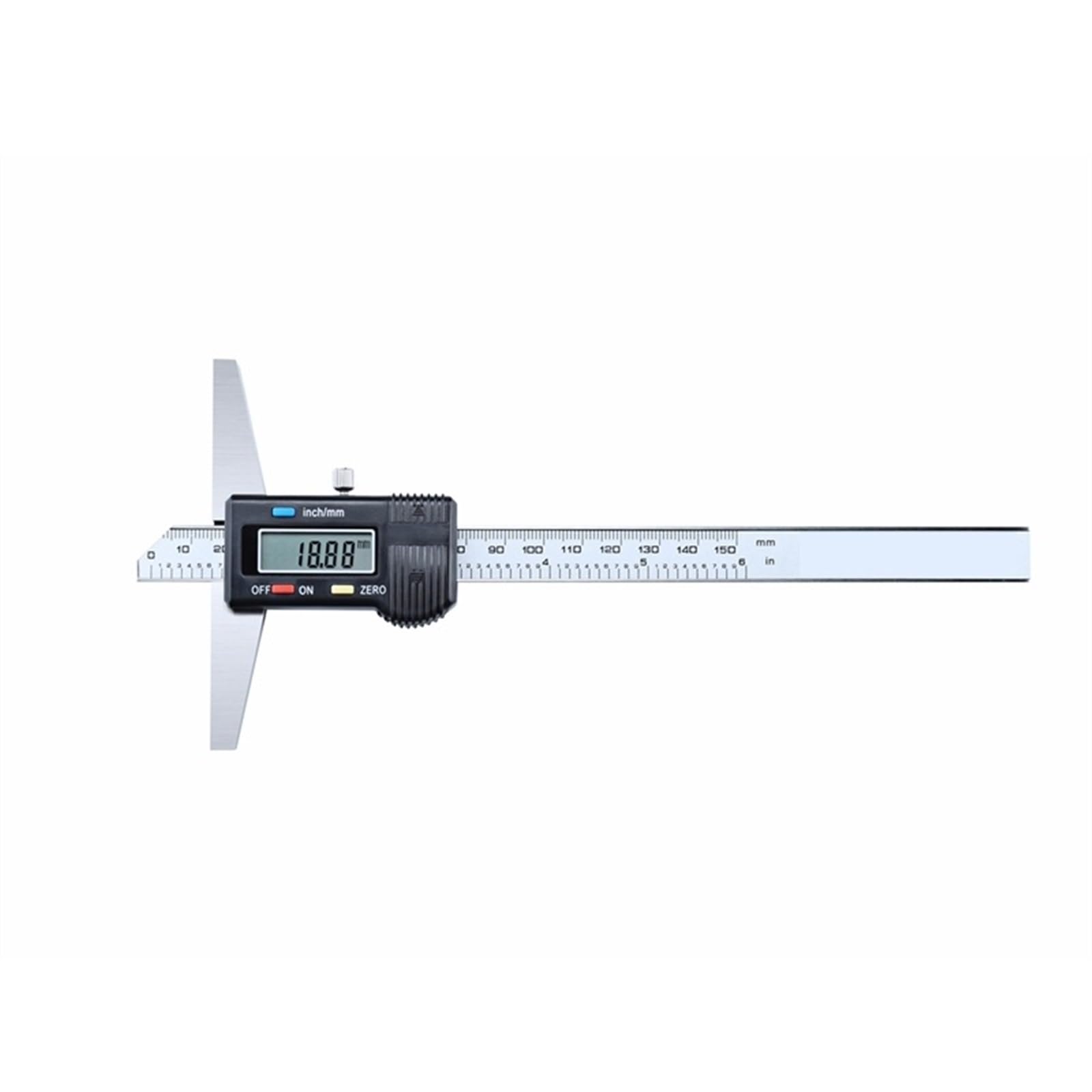 Pie de rey digital Calibre de profundidad digital electrónico de 0,01 mm, calibrador Vernier de profundidad de 0 a 150 mm/200 mm/300 mm, micrómetro de acero inoxidable, herramientas de medición(0-200m