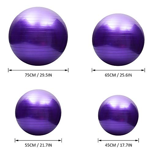 Bola de ioga, Andoer Bola de ioga anti-estouro engrossada bola de equilíbrio de estabilidade Pilates