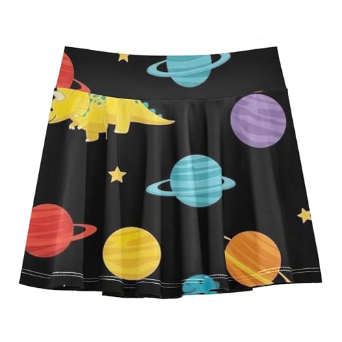Joisal Tennis Skirts Toddler Dinosaurs Planets Stars Black Girls' Shorts Athletic Skorts Cool Pink Flowy Skirt 4t