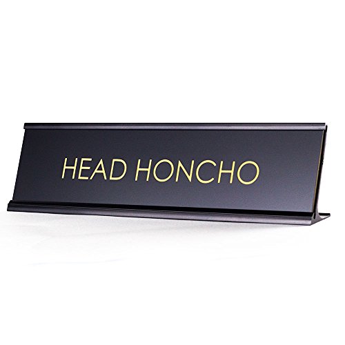 Head Honcho - Black Desk Name Plate for Boss