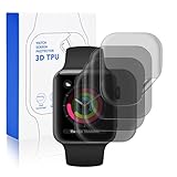 EasEasy 4 Pack Compatible for Apple Watch Series 3 42mm Screen Protector Privacy, Self-healing Bubble-free, Soft TPU Protective Film for iWatch Series 3/2/1 42mm, Anti Scratch & Touch Sensitive