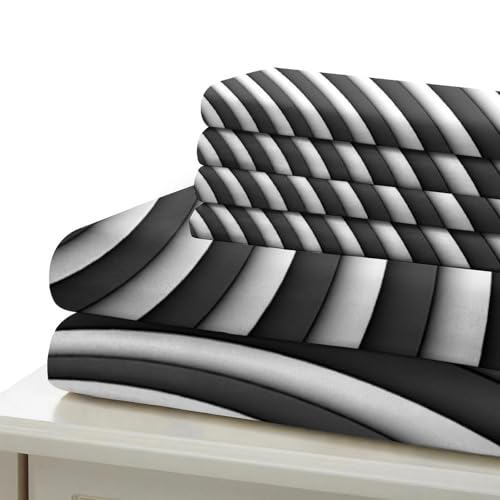 Housse de couette 3D hypoallergénique et douce en microfibre résistante - 7