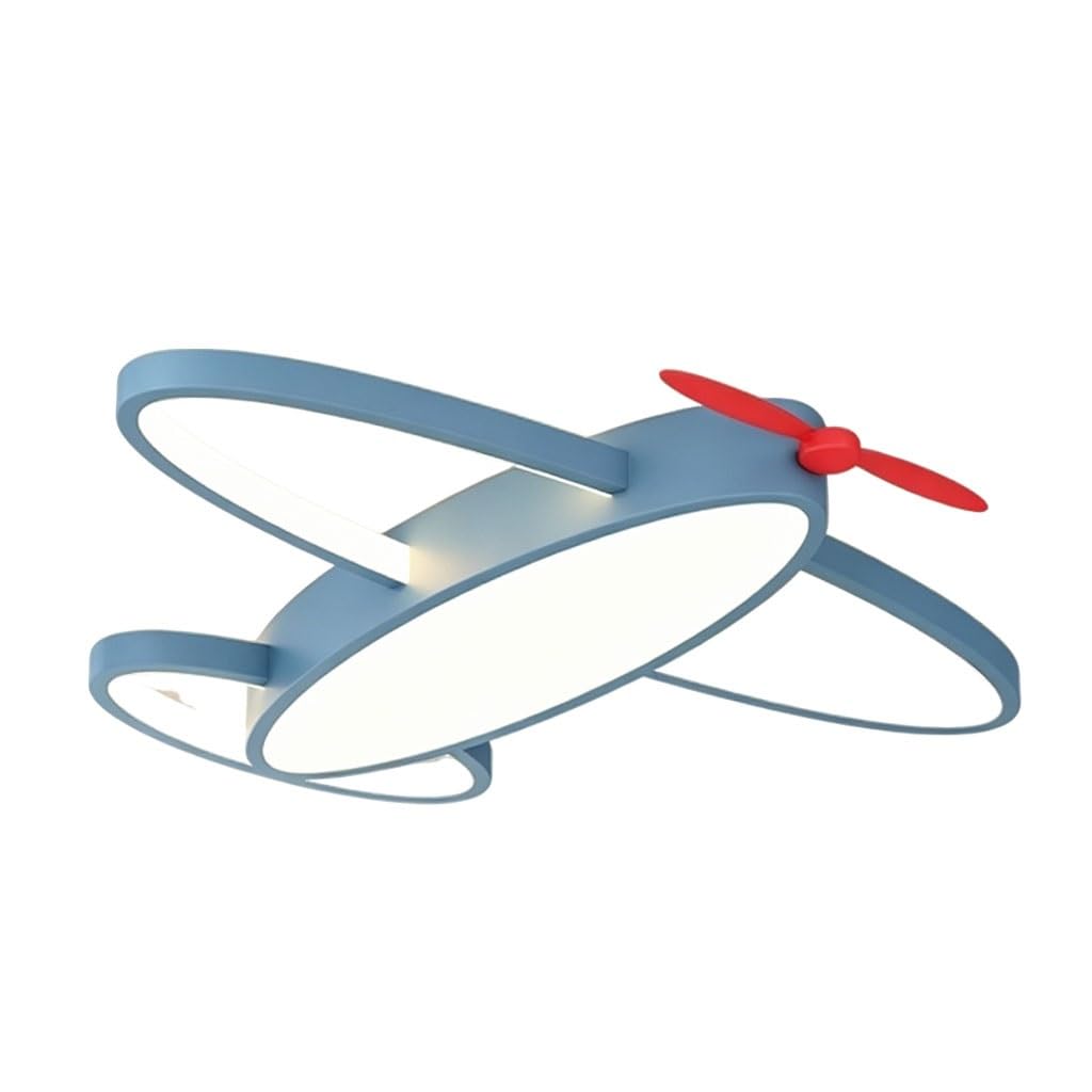 LED Einbau-Deckenleuchte Für Kinderzimmer 3-farbig Dimmbar Kreative Blaue Cartoon-Flugzeug Deckenlampe Mit Stufenloser Dimmung Für Kinderzimmer Babyzimmer Und Spielzimmer