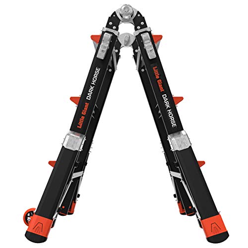 Little Giant Ladders, Dark Horse, M13, 7-11 foot, Multi-Position Ladder, Fiberglass, Type 1AA, 375 lbs weight rating, (15143-001)