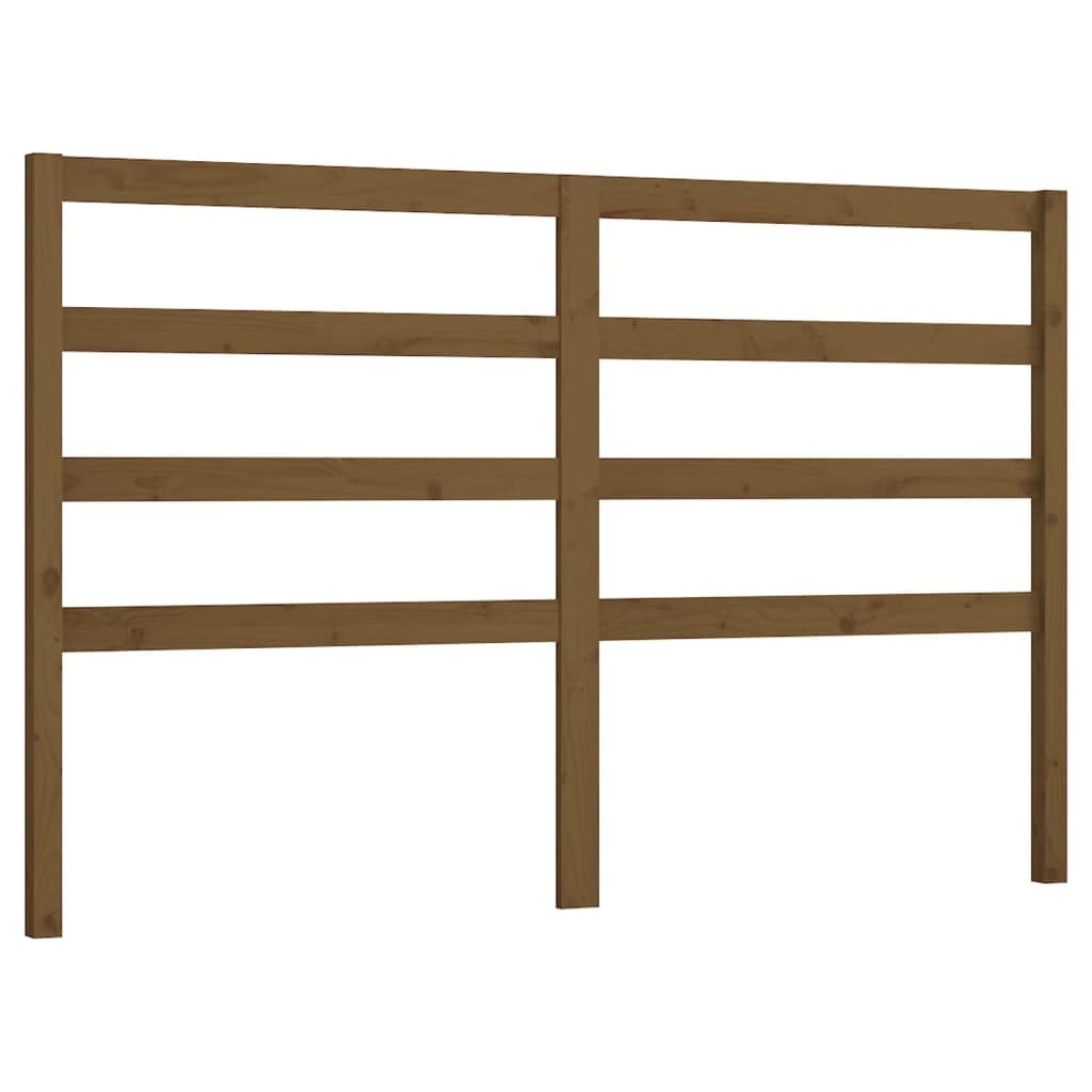 vidaXL Cabecero de Cama Cabezal Dormitorio Estructura Habitación Mobiliario Muebles Decoración Adorno Madera Maciza de Pino Marrón Miel 146x4x100 cm