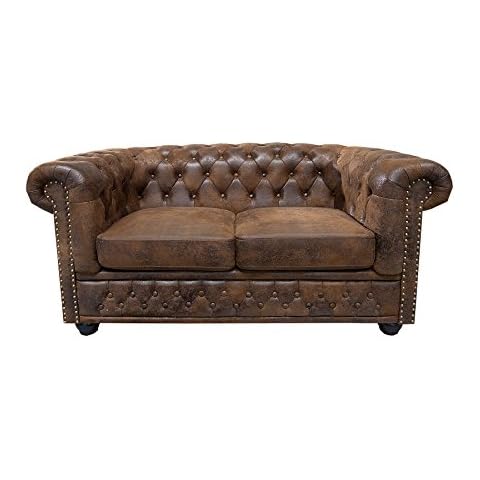 Invicta Interior 17109 Chesterfield Sofa 2-er, Antik Look Cover