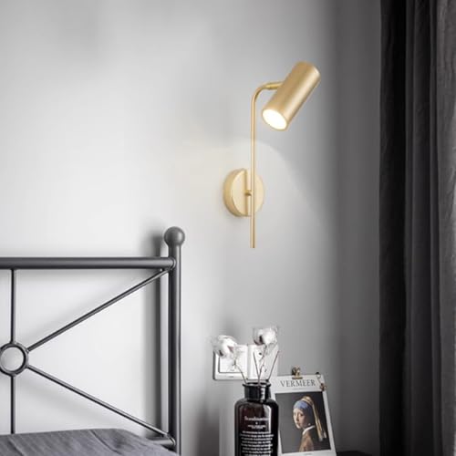 Lámpara de pared interior decorativa con foco orientable y luz blanca para casa