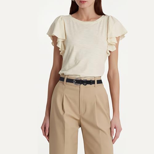 Belt for Women Leather Belts for Jeans Pants Fashion Ladies Dress Belt Trim to Fit3