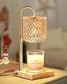 Candle Warmer Lamp with Timer Dimmer Adjustable Height, Candle Warmer with 2 Bulbs for Jar Candles, Home Decor, Birthday Gifts for Women