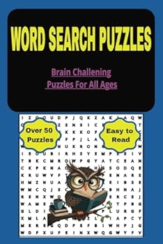 Paperback Word Search Puzzles: Easy to Read, brain challenging, all ages, over 50 puzzles...holidays, gift, and spare time. Book