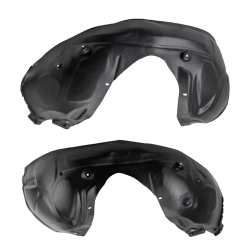 TRQ Front Driver and Passenger Side Inner Fender Liner Set Compatible with 2011-2014 Dodge Charger