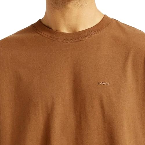 Image of Levi's Men's Solid Loose Fit T-Shirt (A7900-0043 Brown