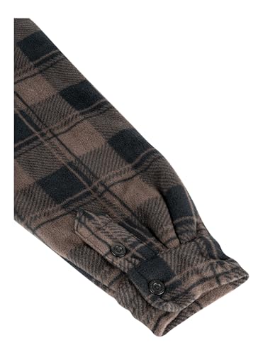 JACK PYKE Men’s Tundra Shirt – Checked Flannel Long Sleeve Zip Shirt with Fleece Lining, Turn-Down Collar, Multi Pockets, Button Cuffs for Shooting or Casual Wear - Green XXL - Image 8