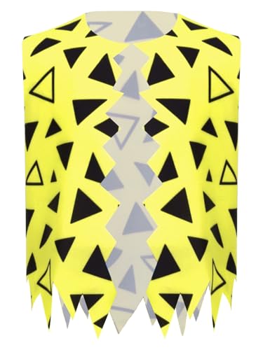 Kids Boys Stone Age Primitive Caveman Vest Jagged Trim Tank Top Waistcoat with Inflatable Stick3