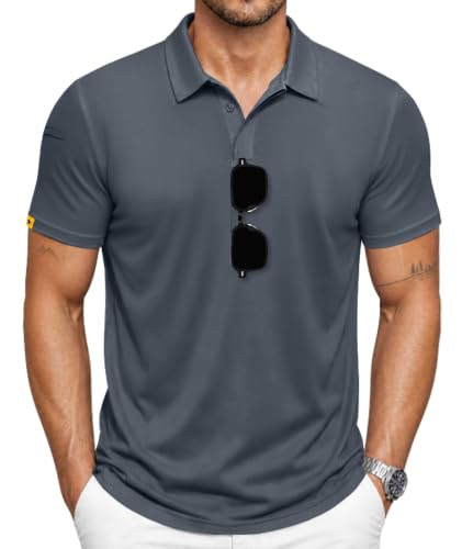 Image of SCODI Men's Golf Polo Shirt Short Sleeve Tactical Shirts Casual Tennis T-Shirt