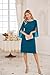 GRACE KARIN Elegant Dresses for Women Evening Party Midi Dress Peacock Blue 8