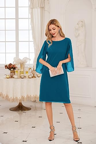 Image of GRACE KARIN Womens Formal Wedding Guest Dress 2026 Chiffon Cocktail Dress Mother of the Bride Dresses Midi Fashion Clothing